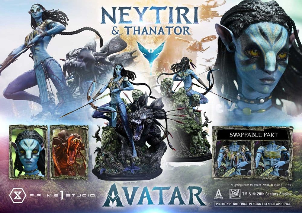 Avatar (Movie) Real Elite Masterline Series Statue 1/4 Neytiri & Thanator 75 cm