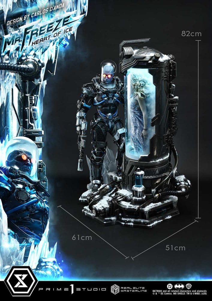 DC Comics Real Elite Masterline Series Statue 1/3 Batman (Comics) Mr. Freeze Heart of Ice (Design by Carlos D'Anda) Deluxe Version 82 cm