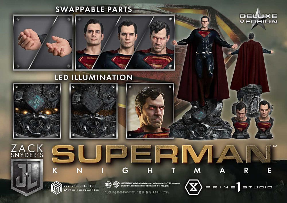 Zack Snyder's Justice League Real Elite Masterline Series Statue 1/3 Superman Knightmare Color Edition Deluxe Ver. 95 cm