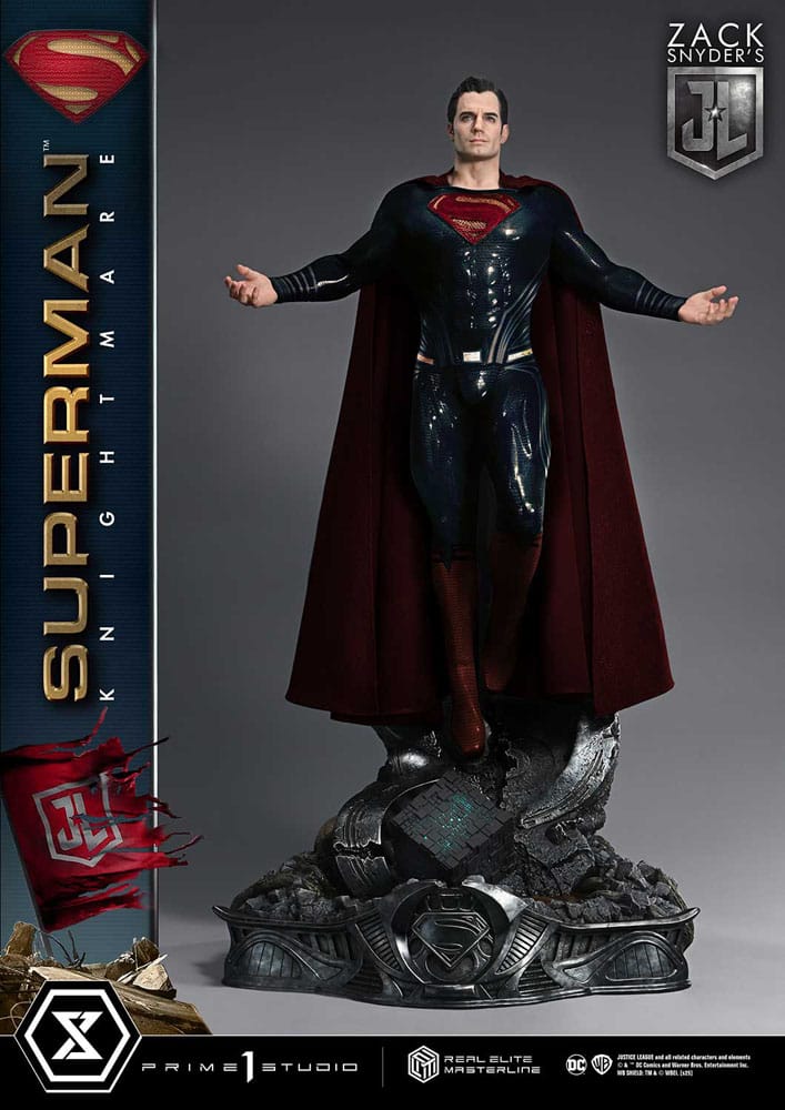 Zack Snyder's Justice League Real Elite Masterline Series Statue 1/3 Superman Knightmare Color Edition Deluxe Bonus Ver. 95 cm