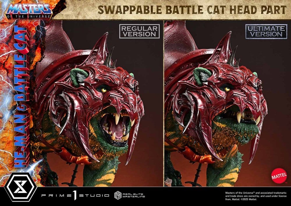 Masters of the Universe Real Elite Masterline Series Statue 1/4 He-Man & Battle Cat Ultimate Version 86 cm