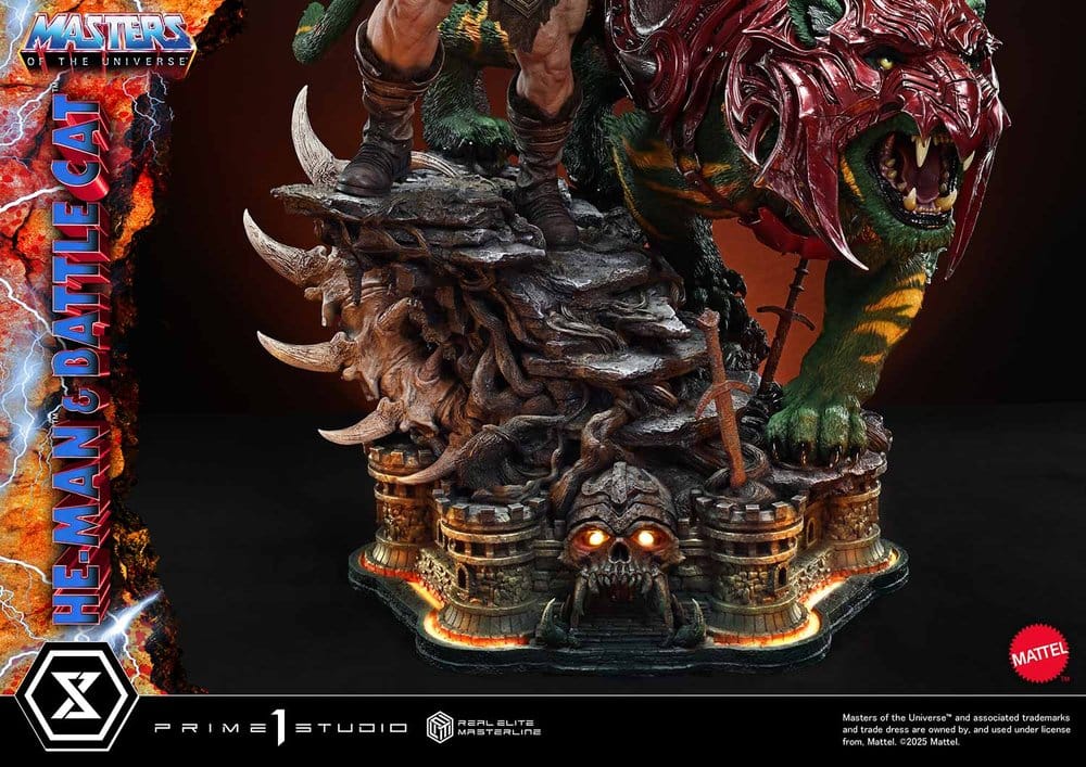 Masters of the Universe Real Elite Masterline Series Statue 1/4 He-Man & Battle Cat Ultimate Bonus Version 86 cm