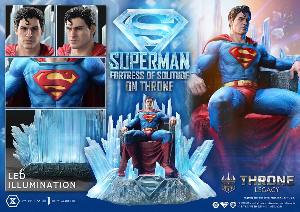DC Comics Throne Legacy Collection Statue 1/4 Superman Fortress of Solitude on Throne (Design by Gabriele Dell'Otto) 52 cm