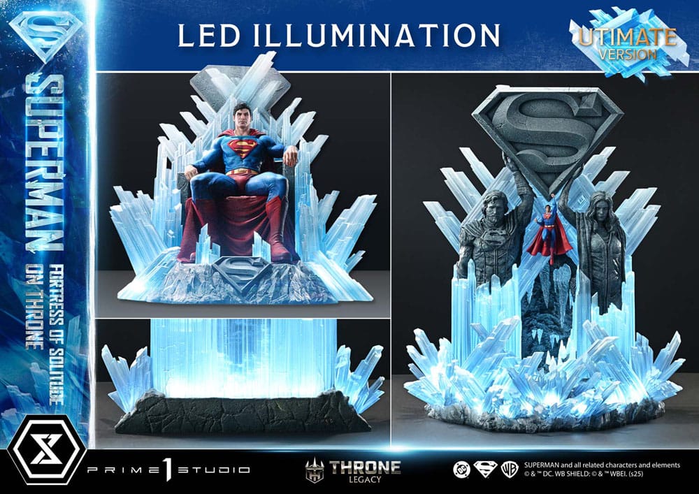 DC Comics Throne Legacy Collection Statue 1/4 Superman Fortress of Solitude on Throne (Designed by Gabriele Dell'Otto) Ultimate Bonus Version