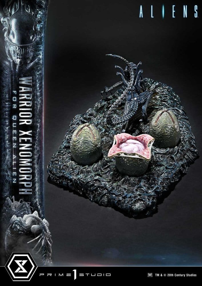 Aliens (Film) Ultimate Diorama Masterline Statue Warrior Xenomorph for Queen Alien 23 cm
