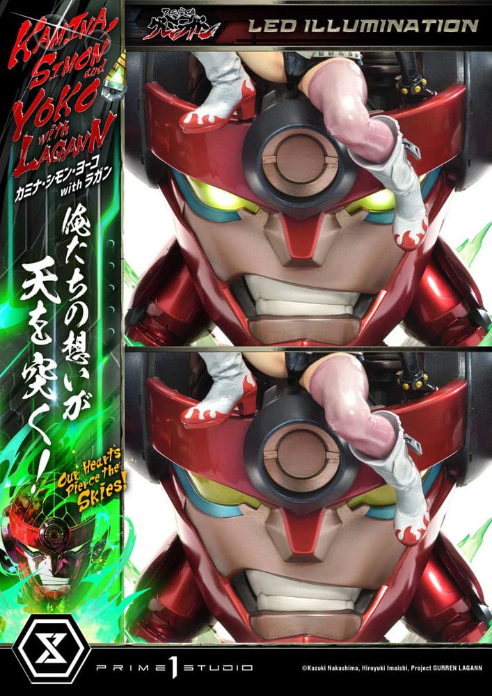 Gurren Lagann Ultimate Premium Masterline Series Statue 1/4 Kamina, Simon &amp; Yoko mit Lagann Deluxe Bonus Version 97 cm