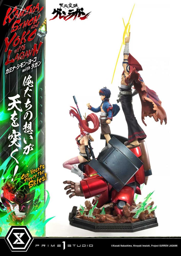 Gurren Lagann Ultimate Premium Masterline Series Statue 1/4 Kamina, Simon &amp; Yoko mit Lagann Deluxe Bonus Version 97 cm