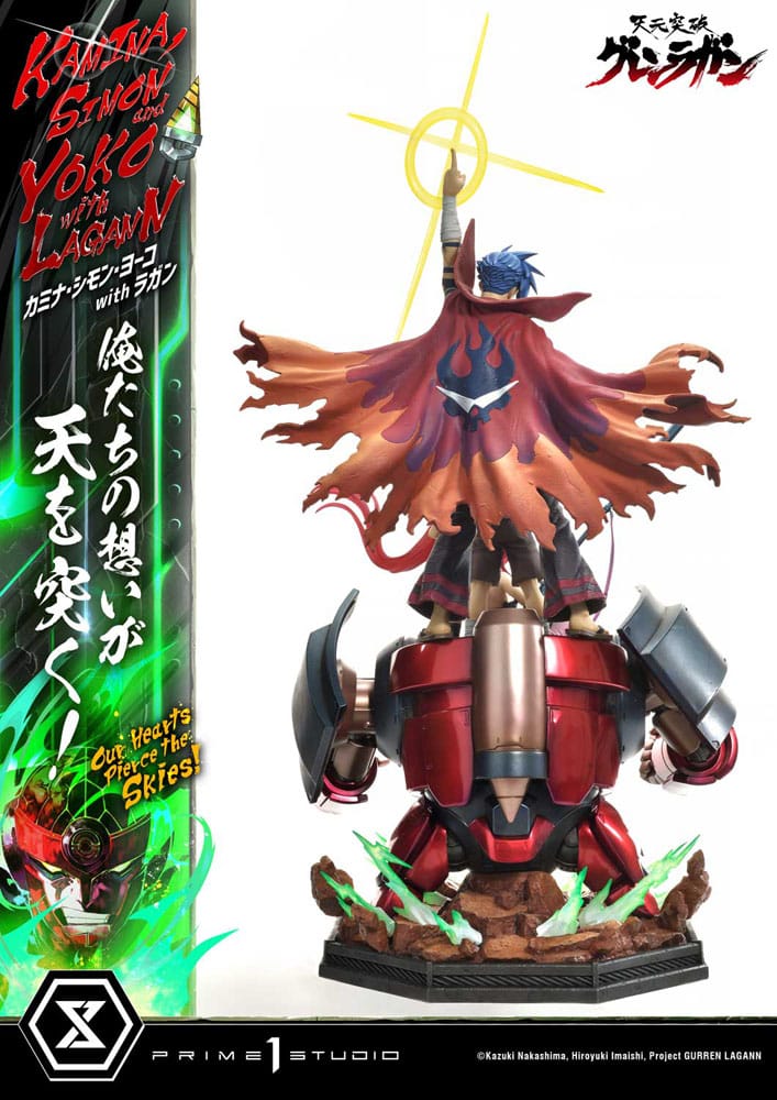 Gurren Lagann Ultimate Premium Masterline Series Statue 1/4 Kamina, Simon &amp; Yoko mit Lagann Deluxe Bonus Version 97 cm