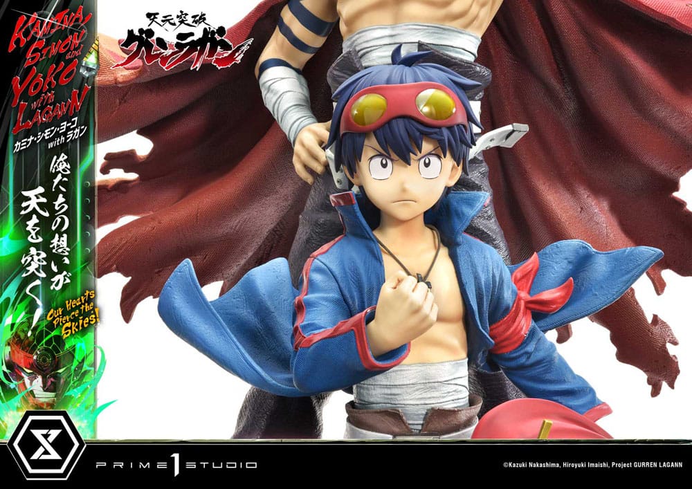 Gurren Lagann Ultimate Premium Masterline Series Statue 1/4 Kamina, Simon &amp; Yoko mit Lagann Deluxe Bonus Version 97 cm