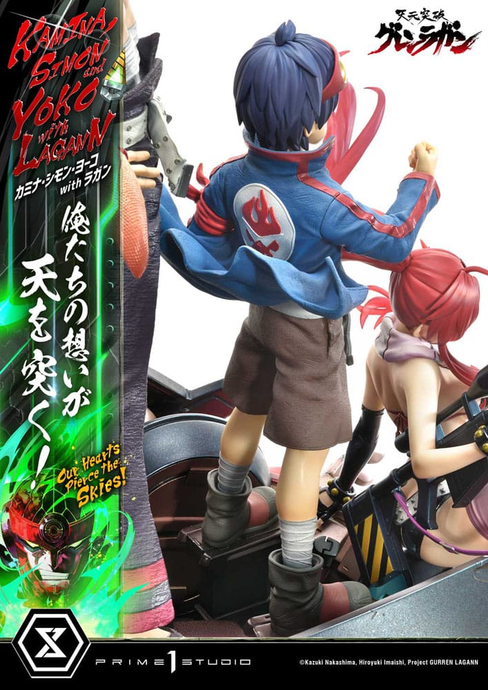 Gurren Lagann Ultimate Premium Masterline Series Statue 1/4 Kamina, Simon &amp; Yoko mit Lagann Deluxe Bonus Version 97 cm