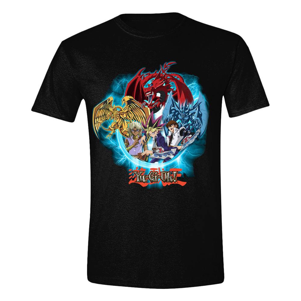 Yu-Gi-Oh! T-Shirt Group Shot Blue Vortex Size L