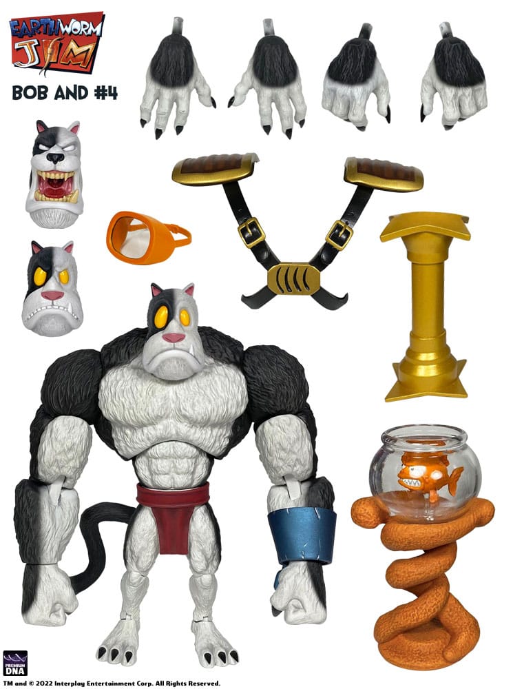 Earthworm Jim Action Figure Wave 1: Bob the Killer Goldfish &amp; #4 15 cm
