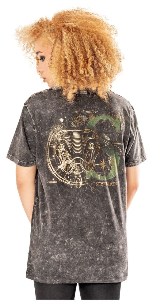 Harry Potter T-Shirt Slytherin Acid Wash Size S