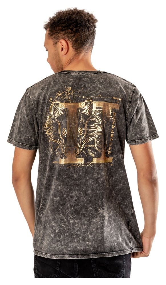 Harry Potter T-Shirt Hufflepuff Acid Wash Size XL