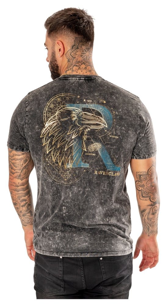 Harry Potter T-Shirt Ravenclaw Acid Wash Size L