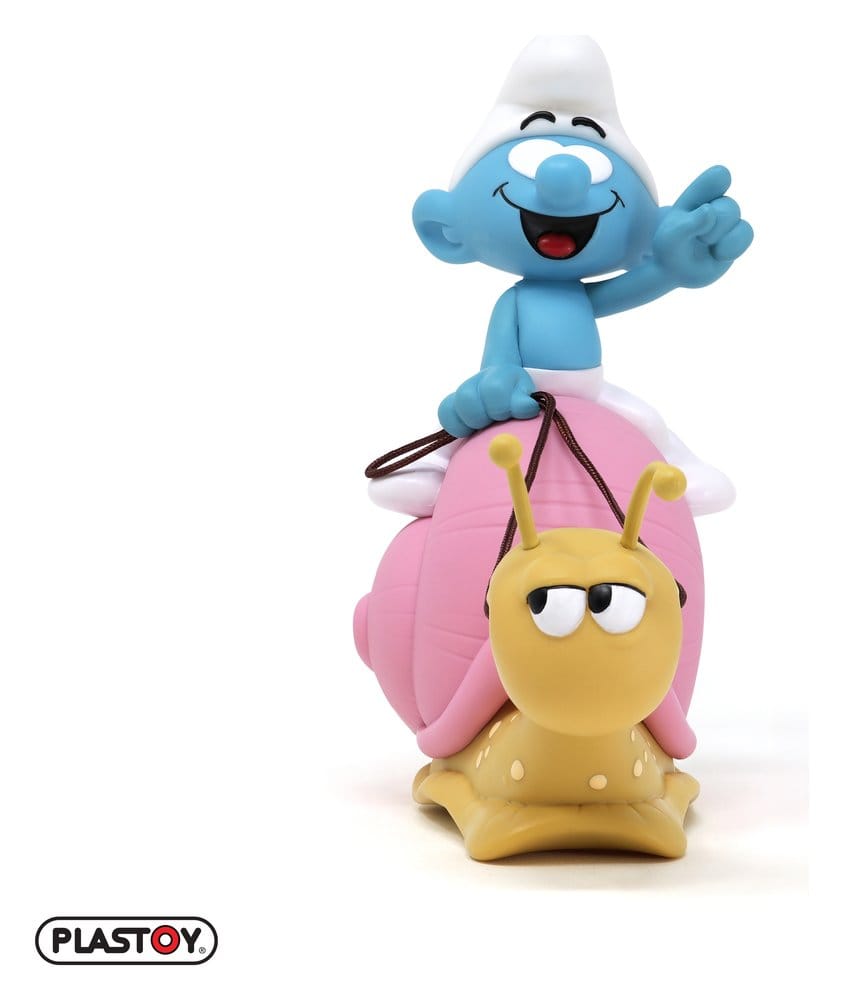 The Smurfs: Money Box Smurf on a Snail's Back 19 cm