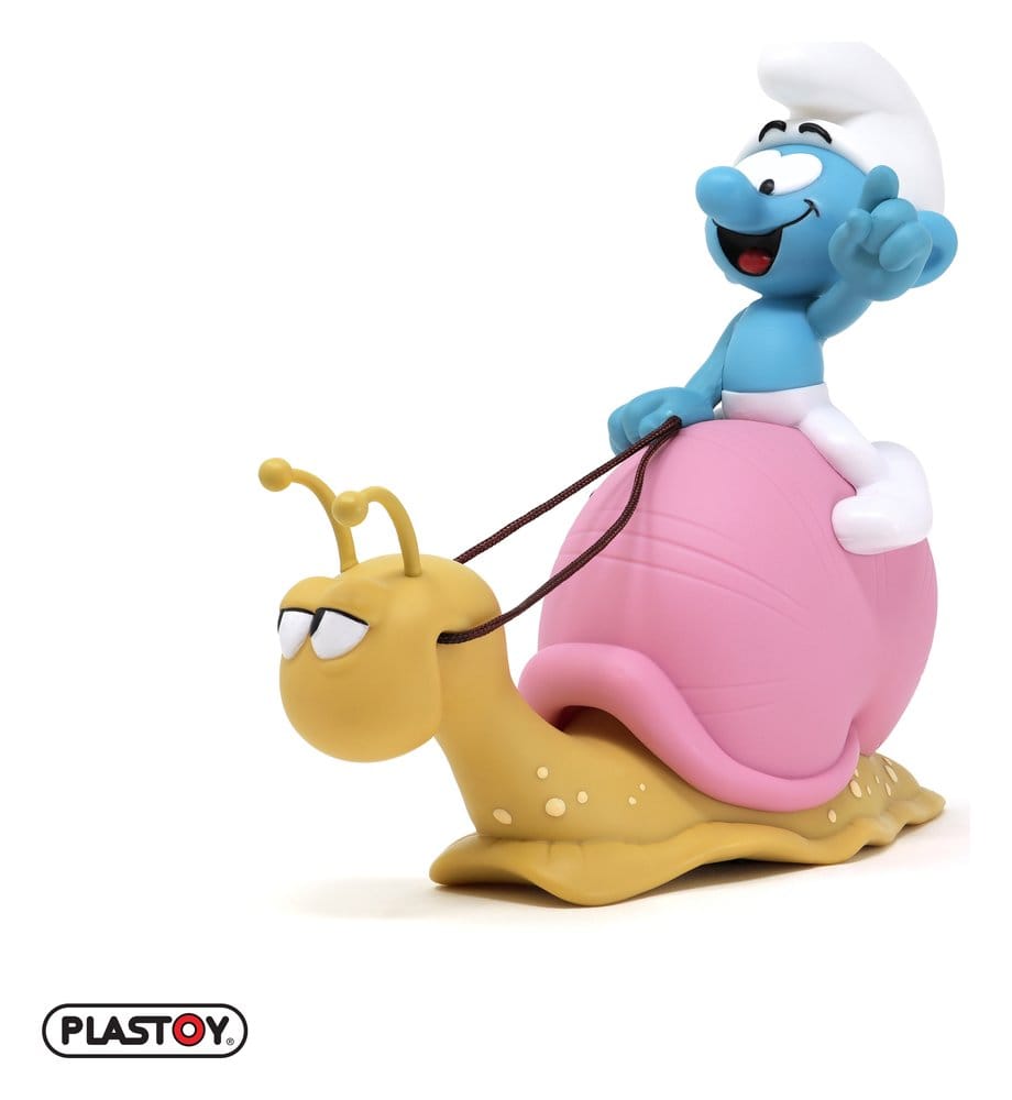 The Smurfs: Money Box Smurf on a Snail's Back 19 cm