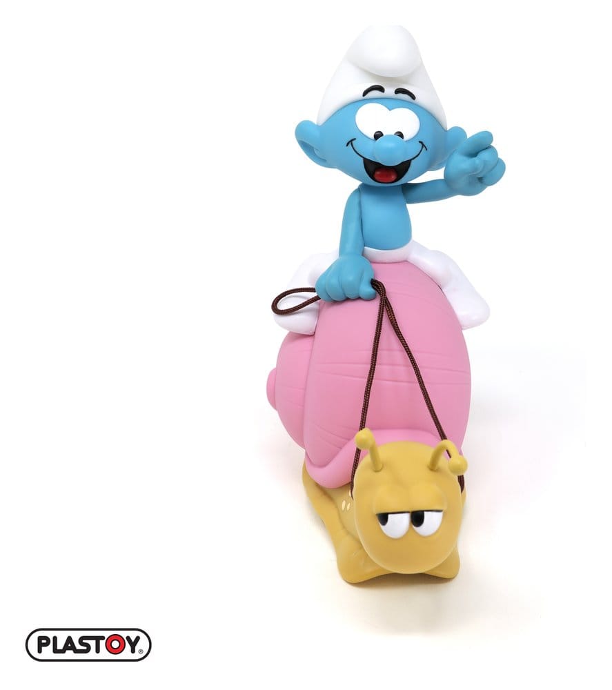 The Smurfs: Money Box Smurf on a Snail's Back 19 cm