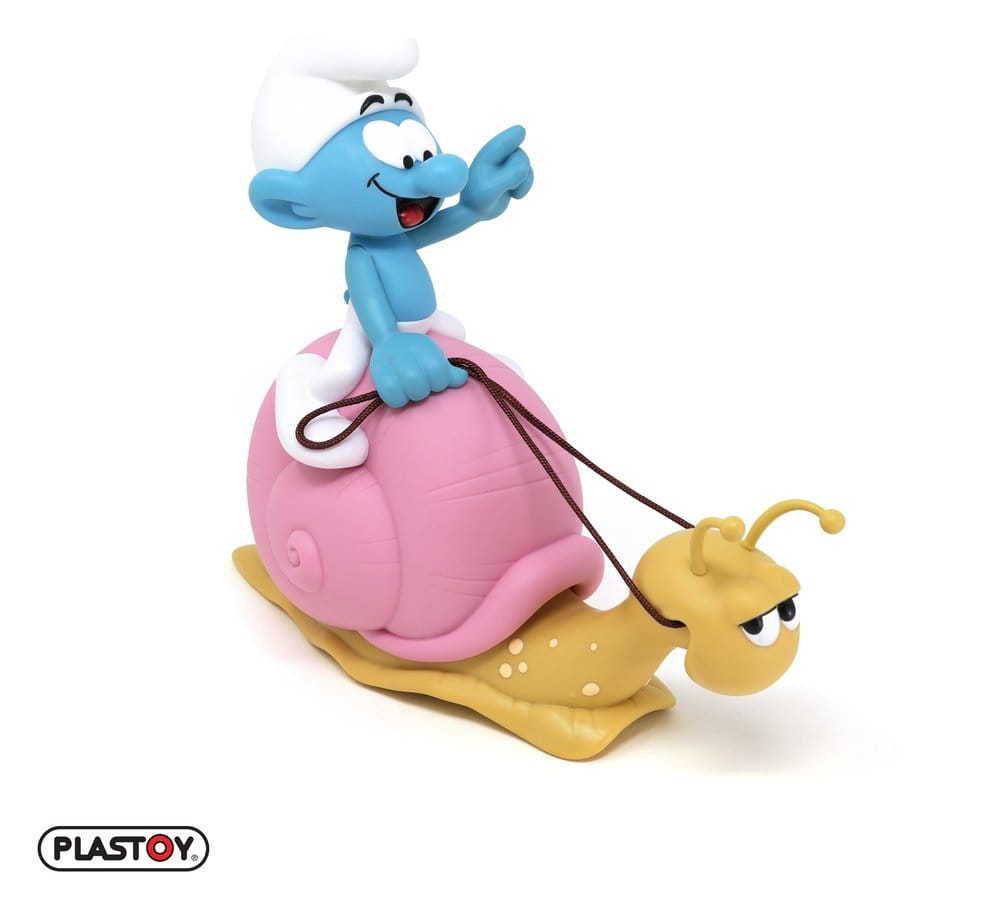 The Smurfs: Money Box Smurf on a Snail's Back 19 cm