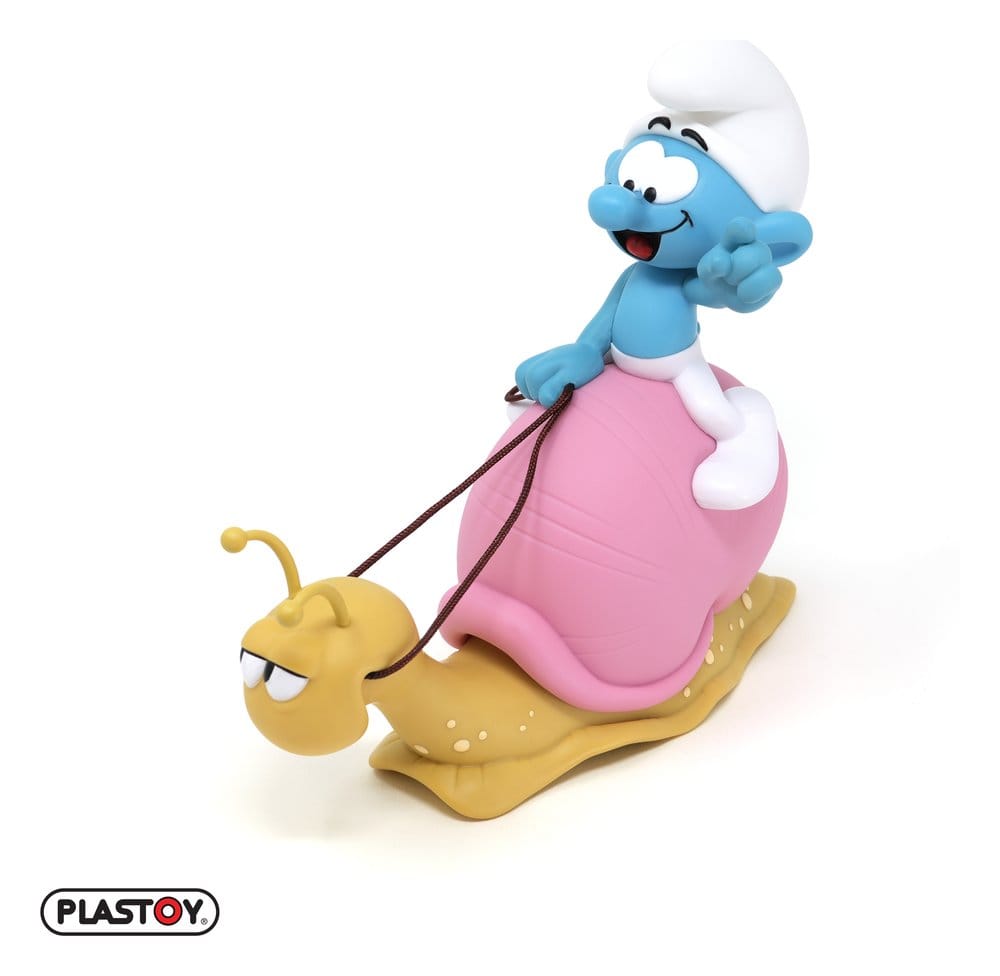 The Smurfs: Money Box Smurf on a Snail's Back 19 cm