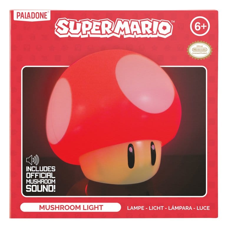 Super Mario Mini Light with Sound Mushroom 12 cm