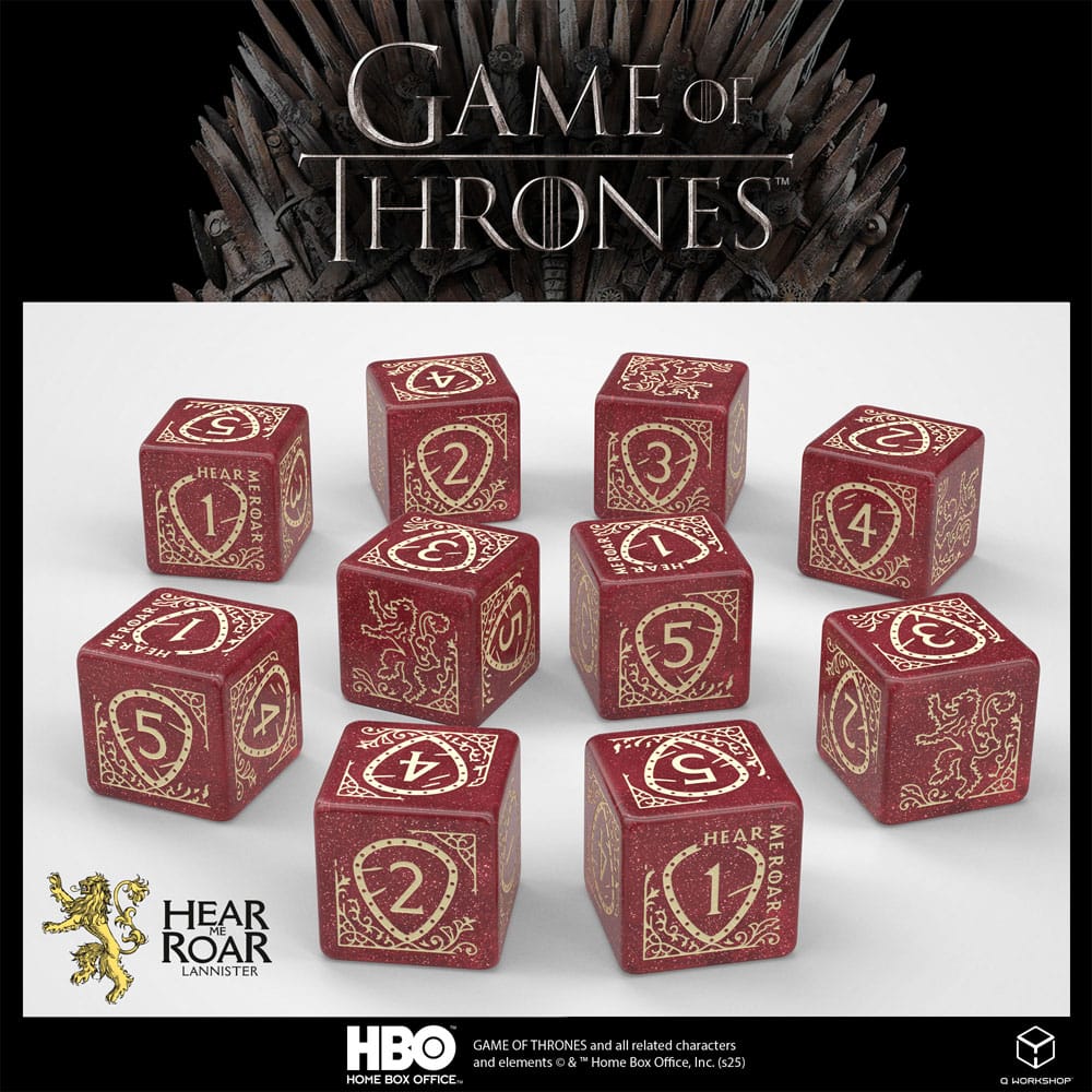 Game of Thrones Dice Set Lannister 10xD6 (10)