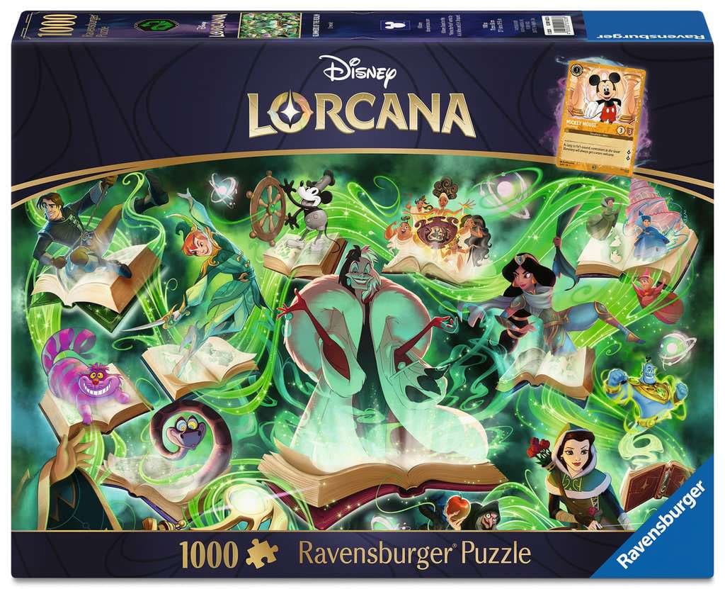 Disney Lorcana Jigsaw Puzzle Glimmers of the Realm: Emerald (1000 pieces)