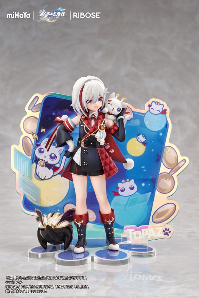 Honkai: Star Rail Rise Up Chibineko Series PVC Statue Topaz & Numby Ver. 18 cm