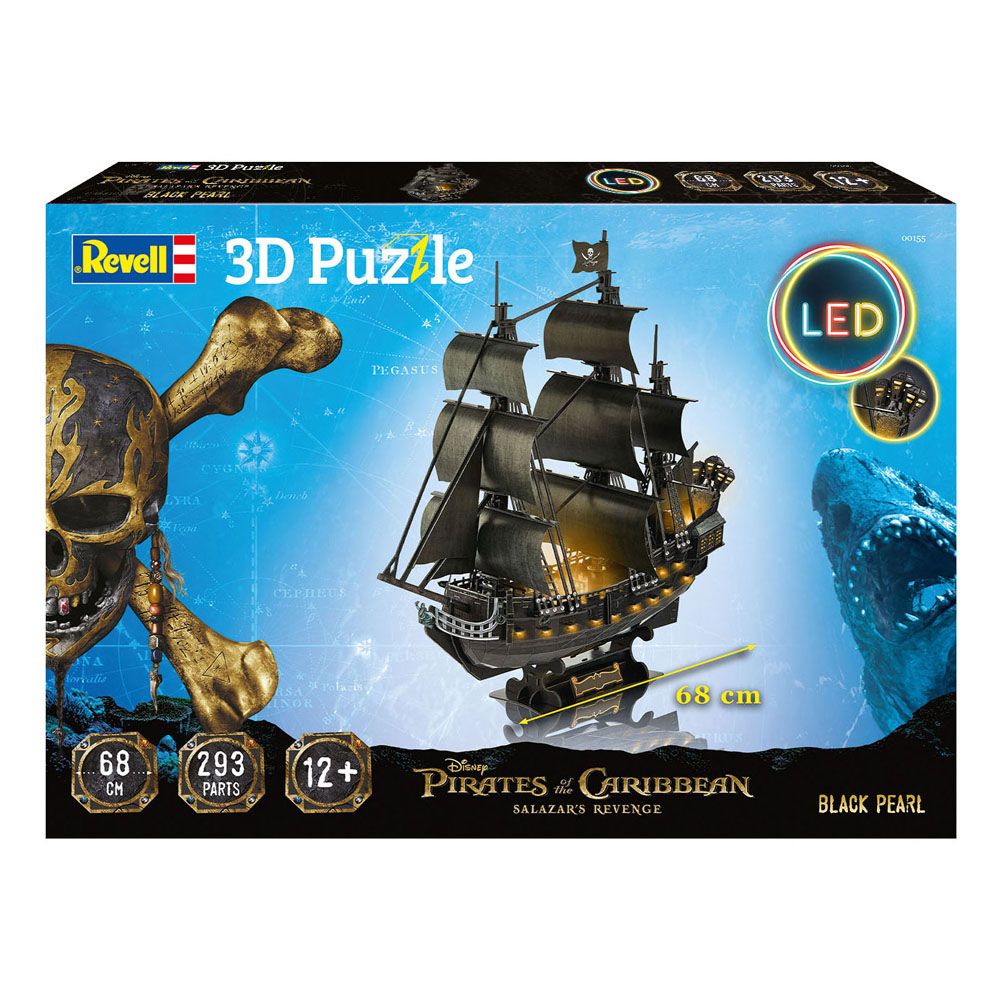 Fluch der Karibik: Dead Men Tell No Tales 3D-Puzzle Black Pearl LED Edition