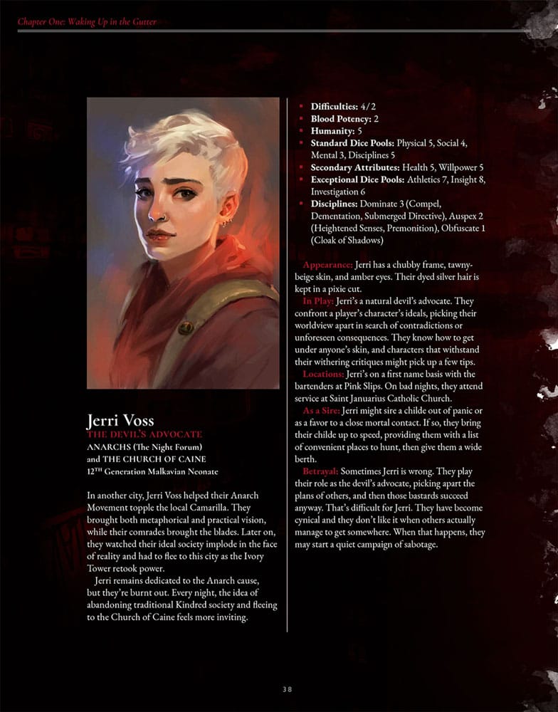 Vampire: The Masquerade 5th Edition RPG book The Crimson Gutter Chronicle Book *English Version*