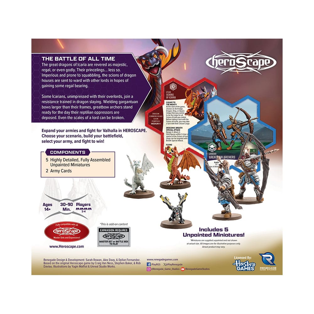 Heroscape Army Expansion Embers of War: Greatbow Archers and Scions of Icaria *English Version*