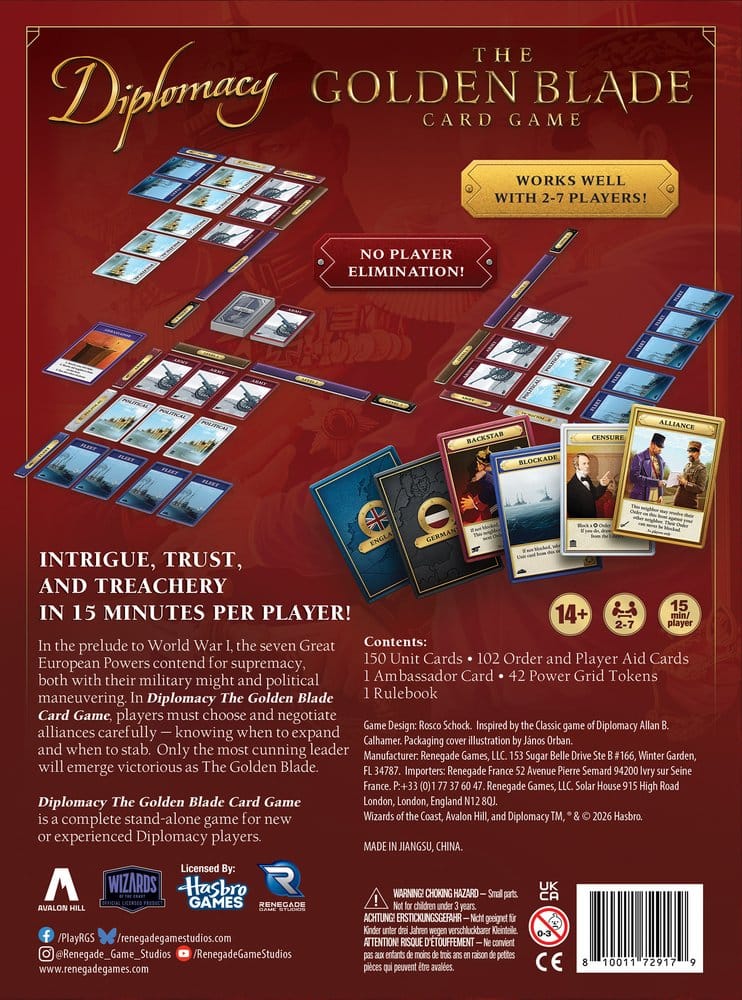 Diplomacy: The Golden Blade card game *English Version*