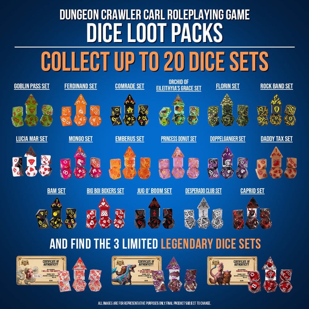 Dungeon Crawler Carl Dice Blind Box Display (20)