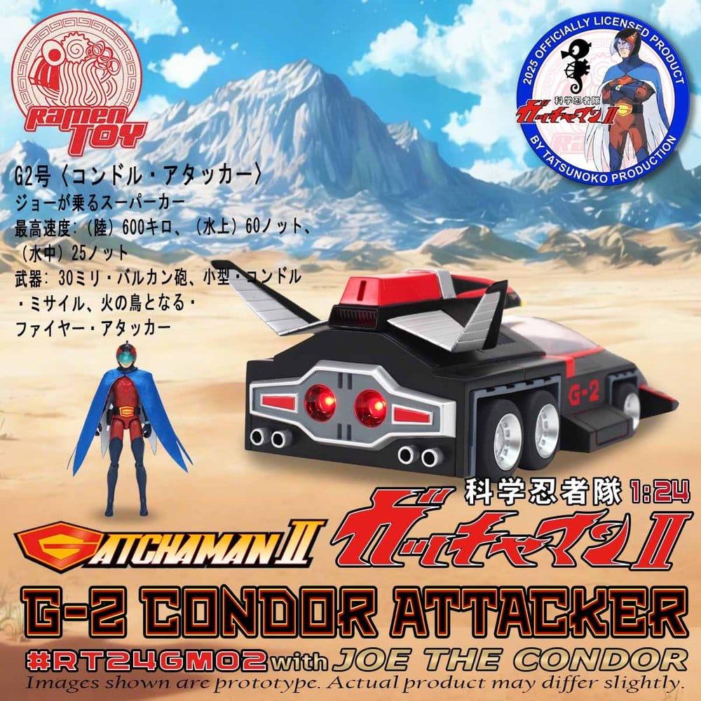 Gatchaman II Action Figure 1:24 Scale G-2 Condor Attacker with Joe the Condor
