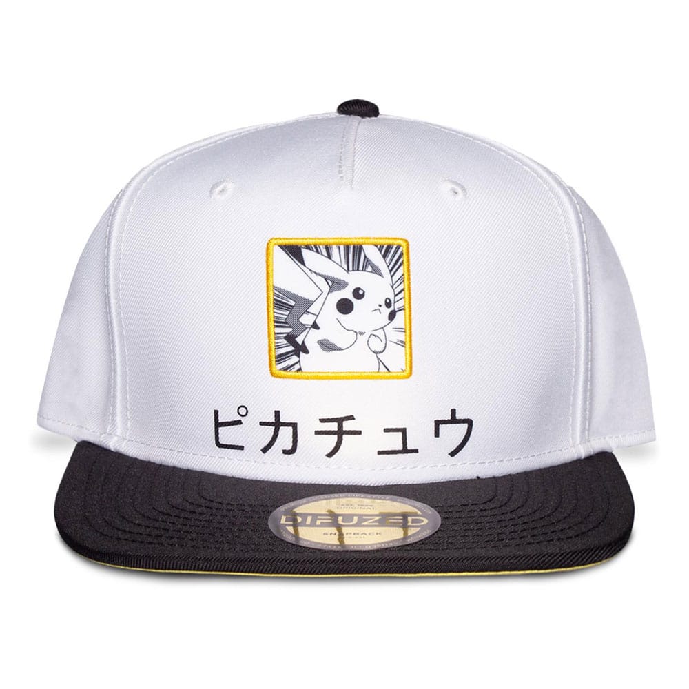 Pokémon Snapback Cap Pikachu Black, White, Yellow