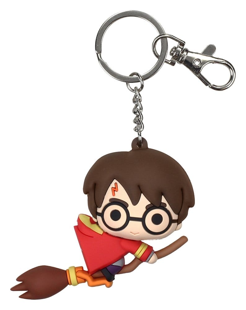 Harry Potter Rubber Keychain Harry Potter & Broomstick 7 cm