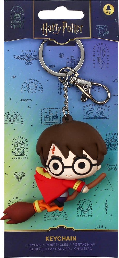 Harry Potter Rubber Keychain Harry Potter & Broomstick 7 cm