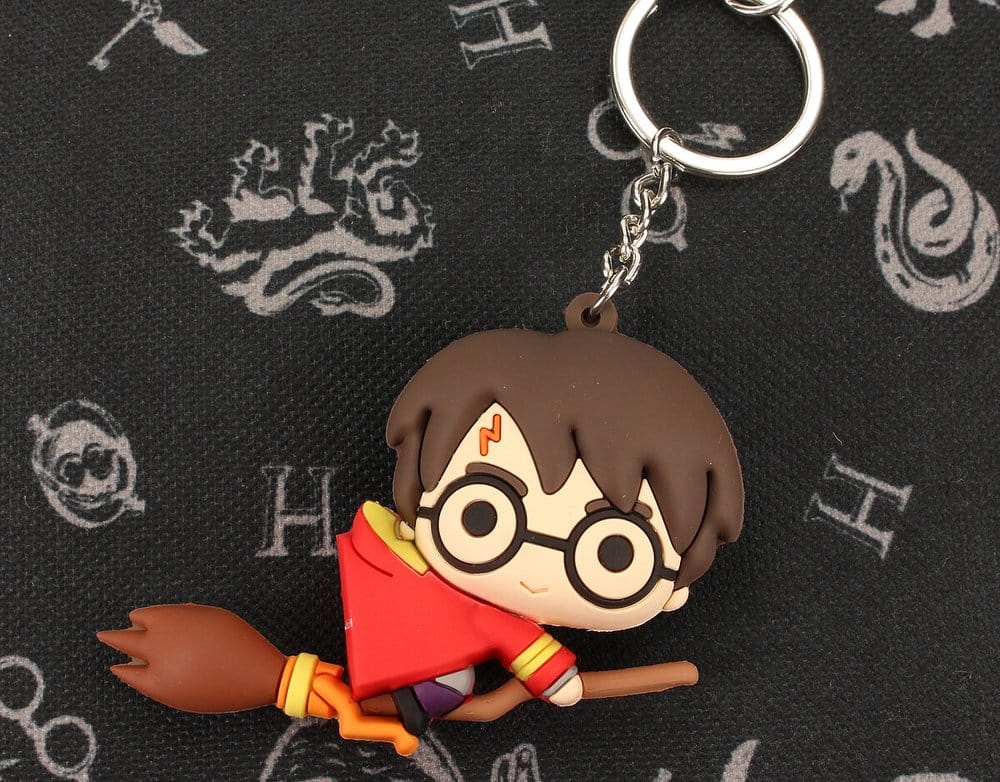 Harry Potter Rubber Keychain Harry Potter & Broomstick 7 cm