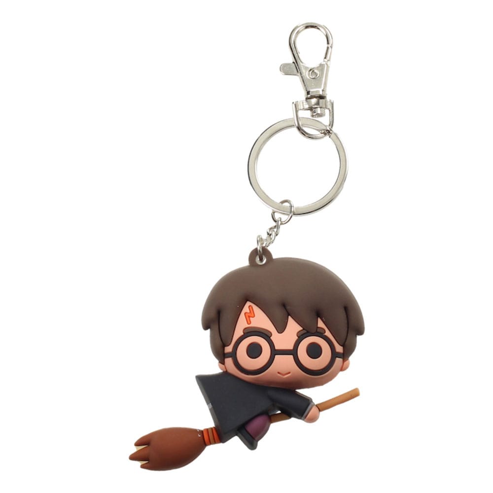 Harry Potter Rubber Keychain Harry Potter & Broom Nimbus 7 cm