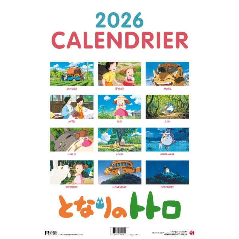 My Neighbor Totoro Calendar 2026 *French Version*