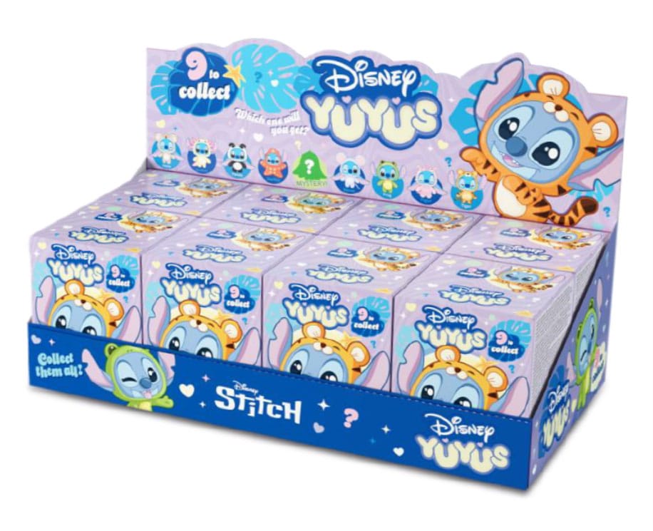 Disney YuYus Plush Key rings Stitch 12 cm Blindbox Display (8)