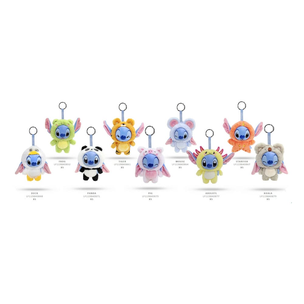 Disney YuYus Plush Key rings Stitch 12 cm Blindbox Display (8)