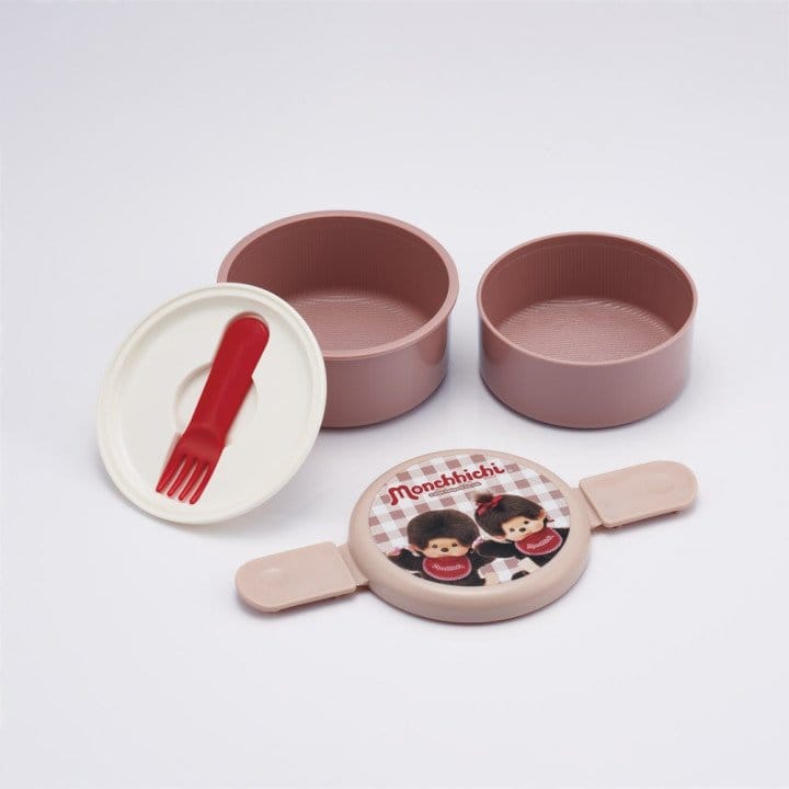 Monchhichi Two Layer Round Shape Lunch Box