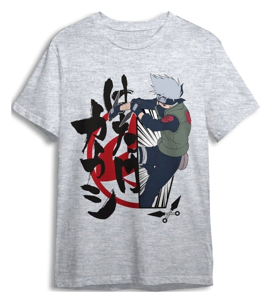 Naruto T-Shirt Kakashi Grey Size S