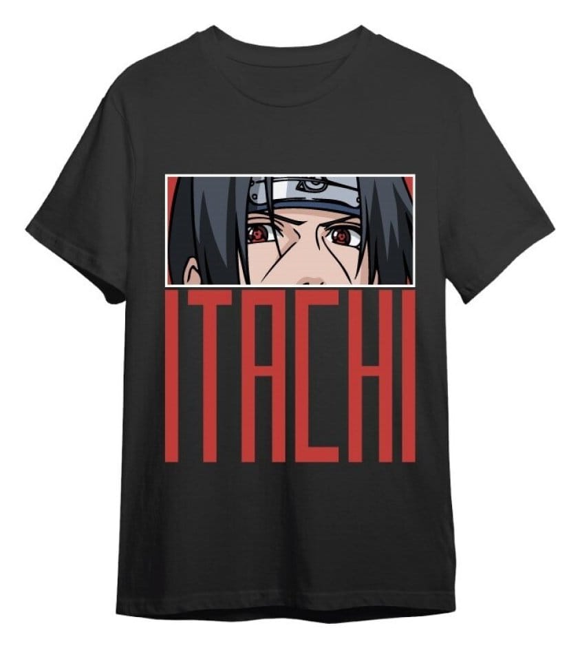 Naruto Shippuden T-Shirt Itachi Eyes Black Size XXL