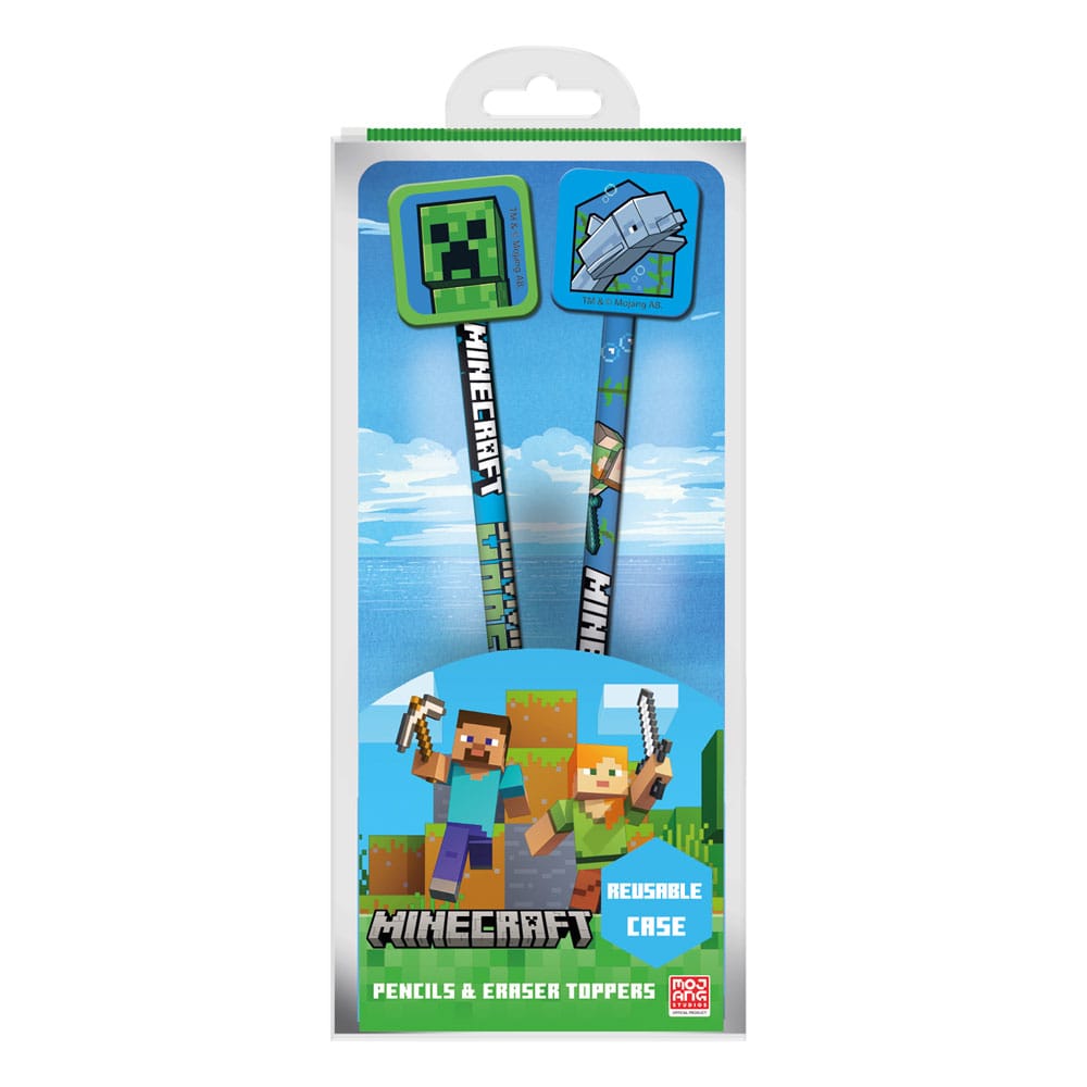 Minecraft Pencil with Topper 2-Pack