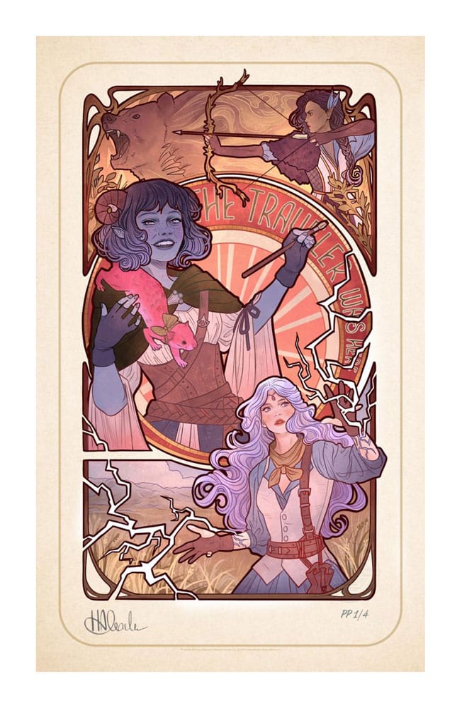 Critical Role Art Print Laura Bailey: 10th Anniversary Art Nouveau Illustrations 46 x 28 cm - unframed