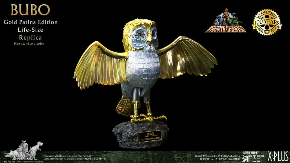 Clash of the Titans Statue Ray Harryhausen's Bubo Gold Patina Edition Deluxe Ver. 34 cm