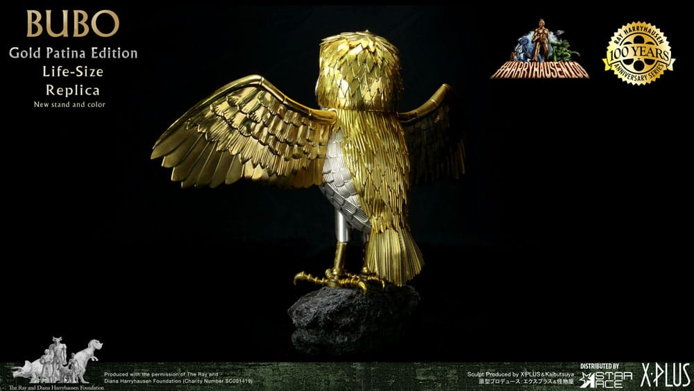 Clash of the Titans Statue Ray Harryhausen's Bubo Gold Patina Edition Deluxe Ver. 34 cm