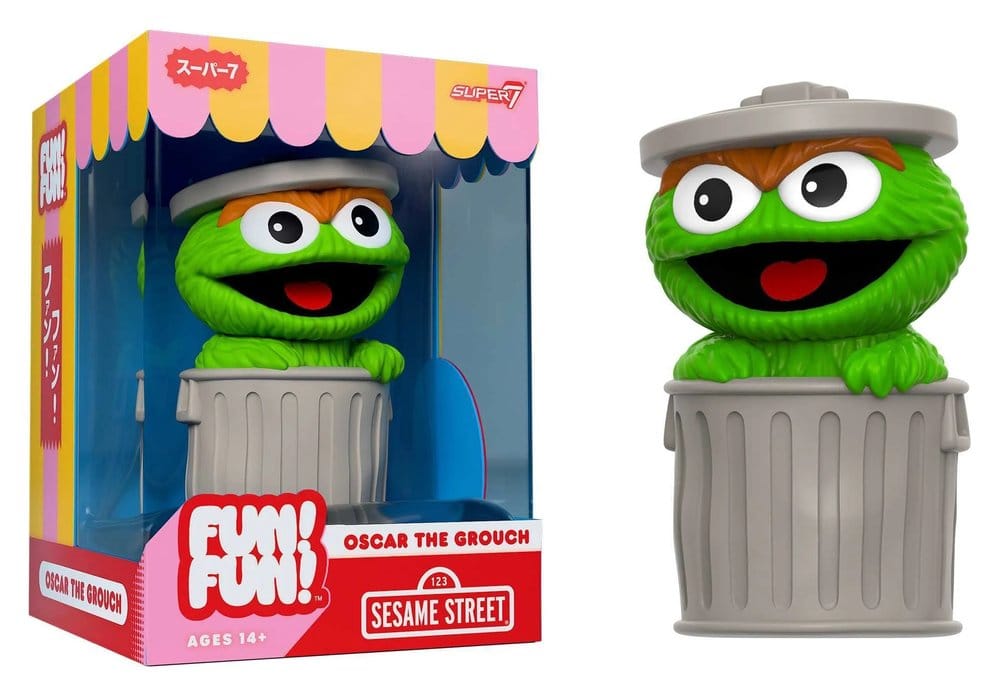 Sesame Street Fun! Fun! Soft Vinyl Figur Wave 01 - Oscar the Grouch 18 cm